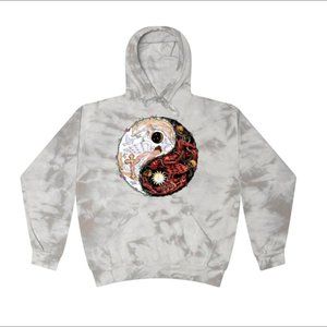 MBM Gallery Ying Yang As Above So Below Tie Dye Small Pullover Hoodie.